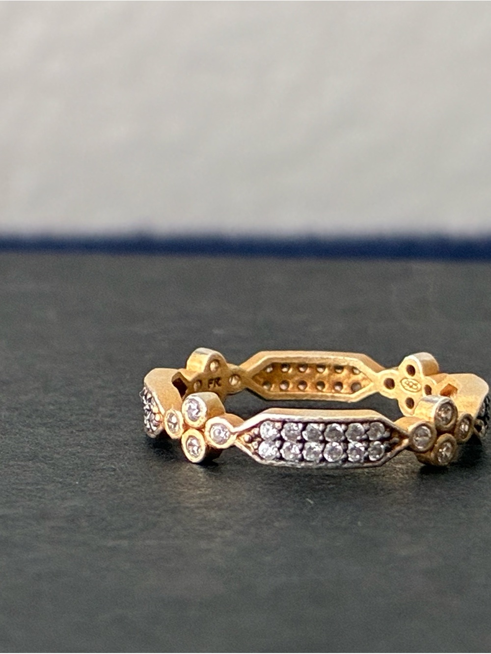 Freida Rothman Stackable Floral Ring Sz 7 - Picture 7 of 10